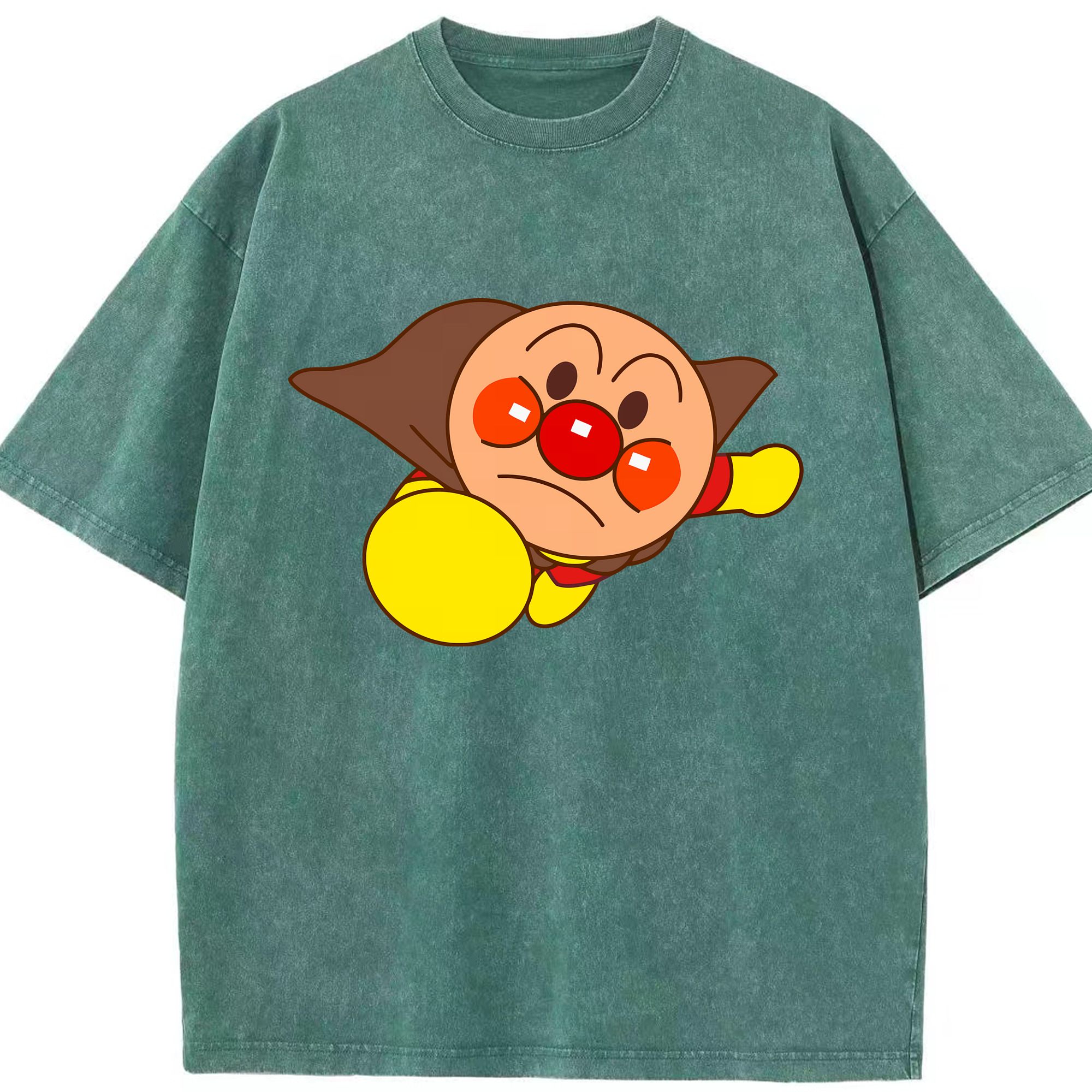 （画像用） アンパンマン Anpanman 綿100% ヴィンテージ風 半袖Tシャツ（フロントプリント）